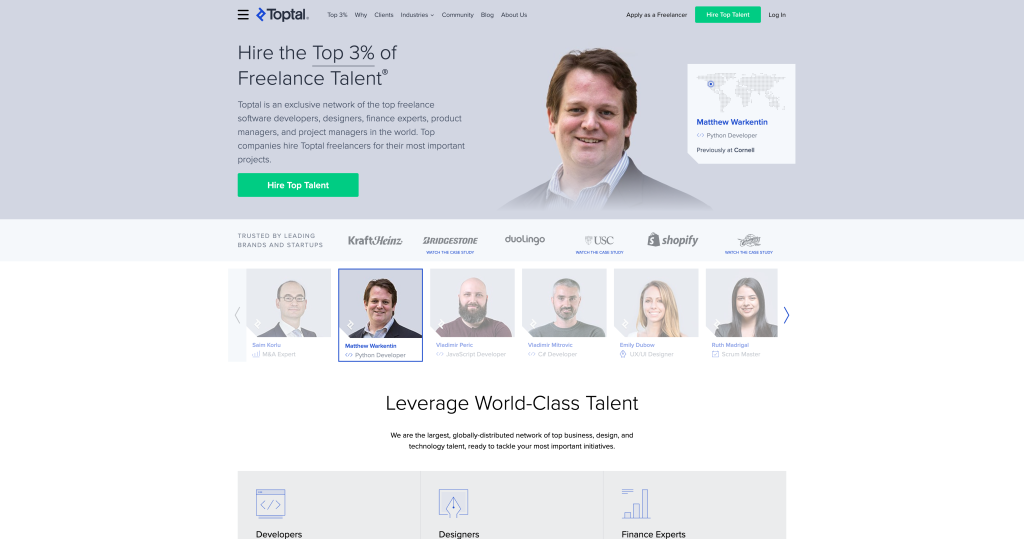 Just like Toptal is one of the 5 best fiverr alternatives
